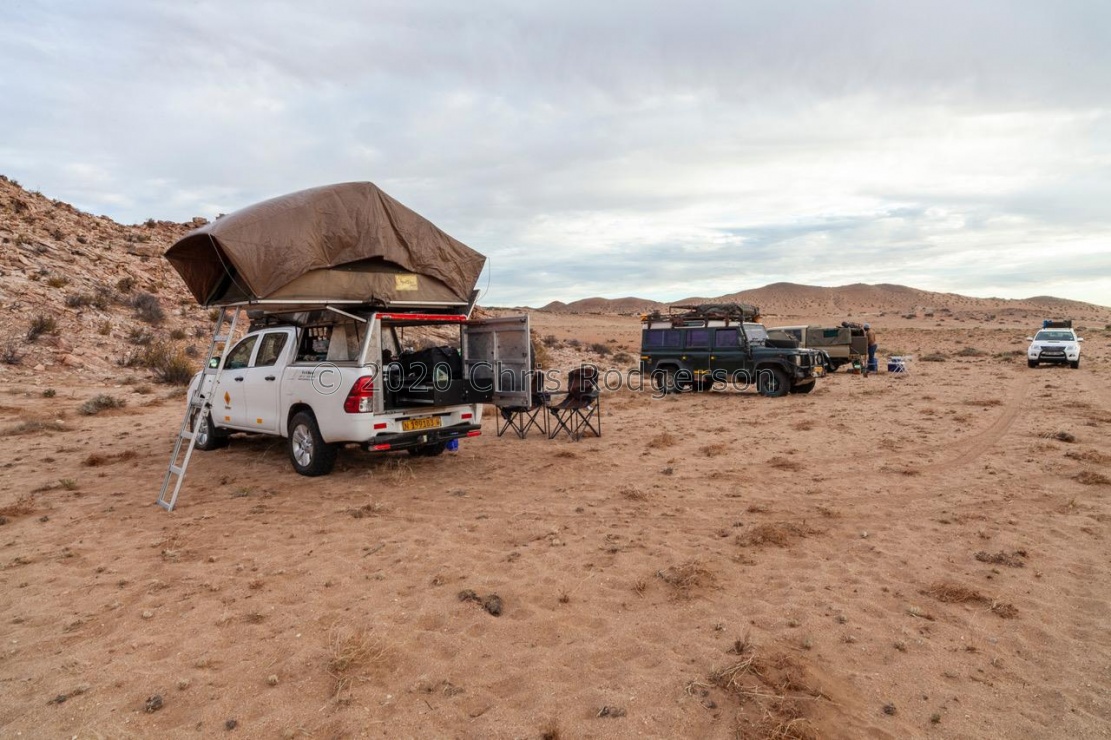 Setting up camp in the Sperrgebiet